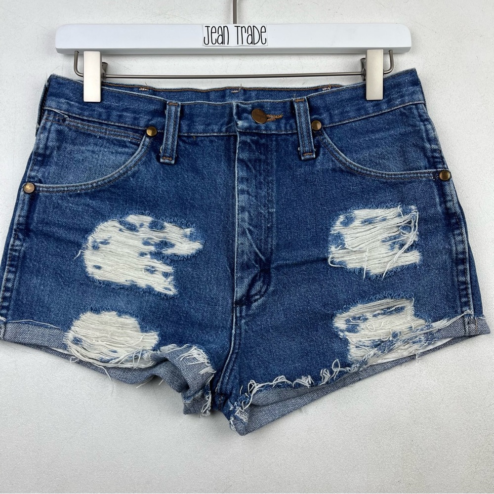Wrangler Distressed Cutoff Denim Jean Shorts